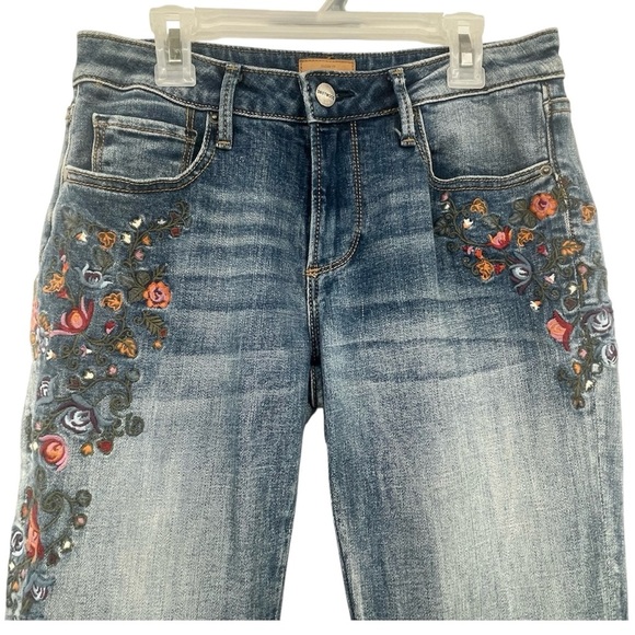 Driftwood Jeans Embroidered Bootcut Blue Jeans Size 26 - Picture 1 of 13